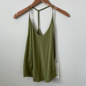 NWT Lululemon Modal Silk Yoga Tank Bronze Green Size 4